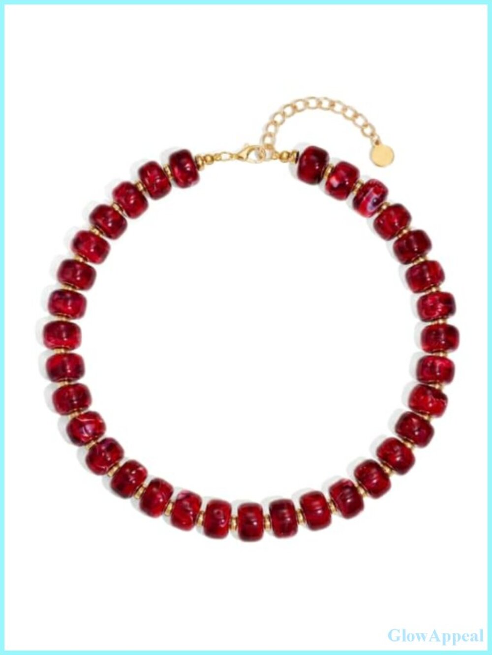 Chunky Resin Beaded Choker Necklace Handmade Beach Statement Jewelry